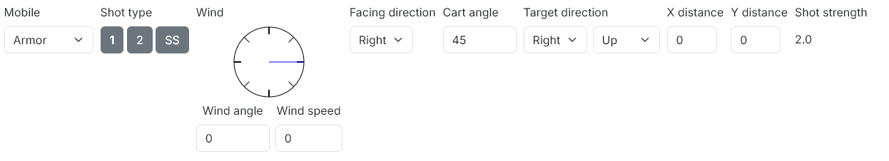 Screenshot of the calculator